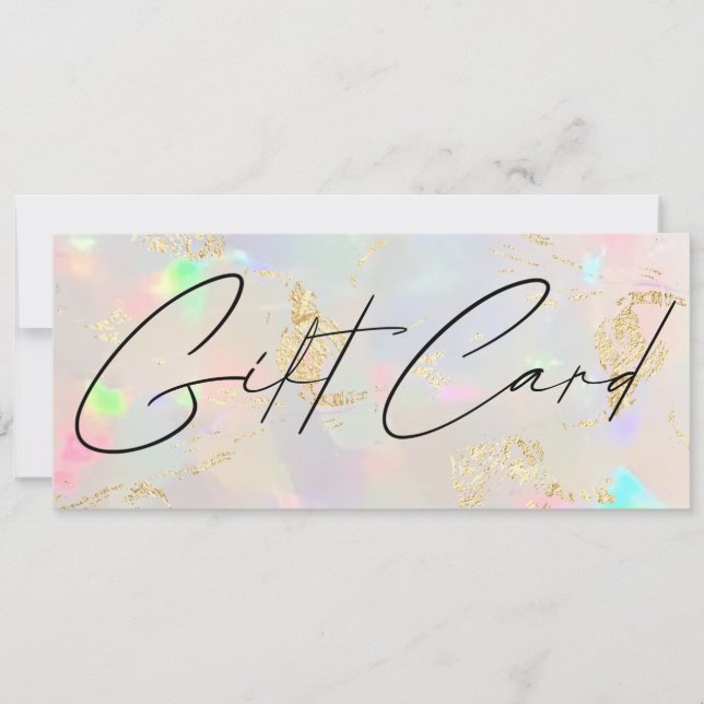 Carte certificat cadeau opal pierre (Devant)