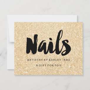 Carte Certificat cadeau or parties scintillant scintilla
