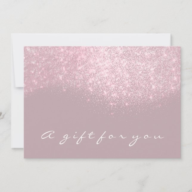 Carte Certificat cadeau Parties scintillant argent gris  (Devant)