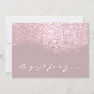 Carte Certificat cadeau Parties scintillant argent gris 