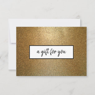 Carte Certificat cadeau personnalisé Gold Parties scinti