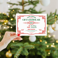 Certificat cadeau personnalisé pour remerciement d