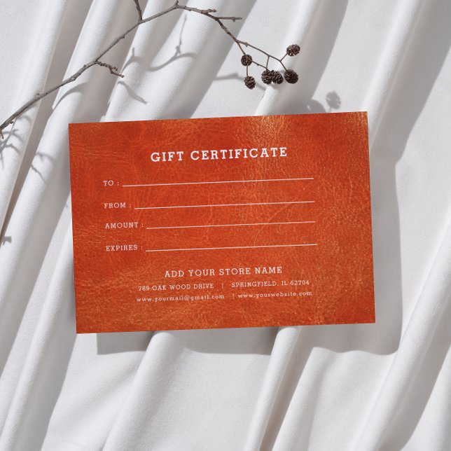 Carte Certificat cadeau professionnel minimaliste avec l (Créateur téléchargé)