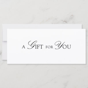 Carte Certificat Cadeau QR Code Élégant Minimaliste