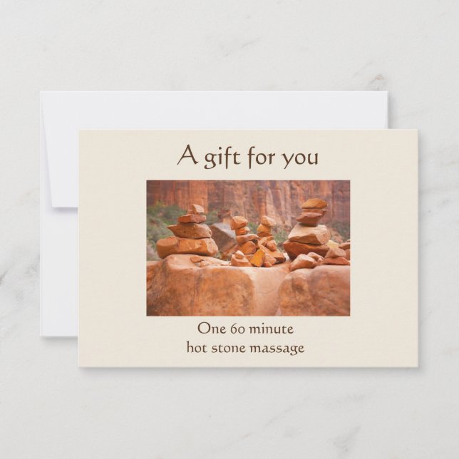 Carte Certificat cadeau Red Rock Canyon (Devant)