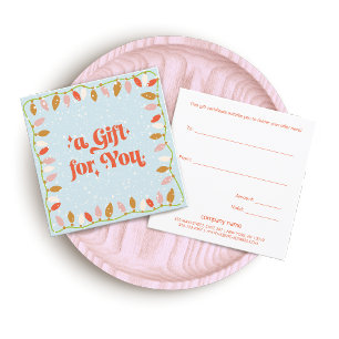 Carte Certificat cadeau Retro Christmas Lights