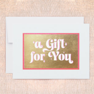 Carte Certificat cadeau Retro Gold