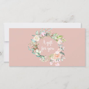 Carte Certificat Cadeau Rose Garland Rose