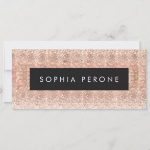 Carte Certificat cadeau rose Gold Salon Sequin