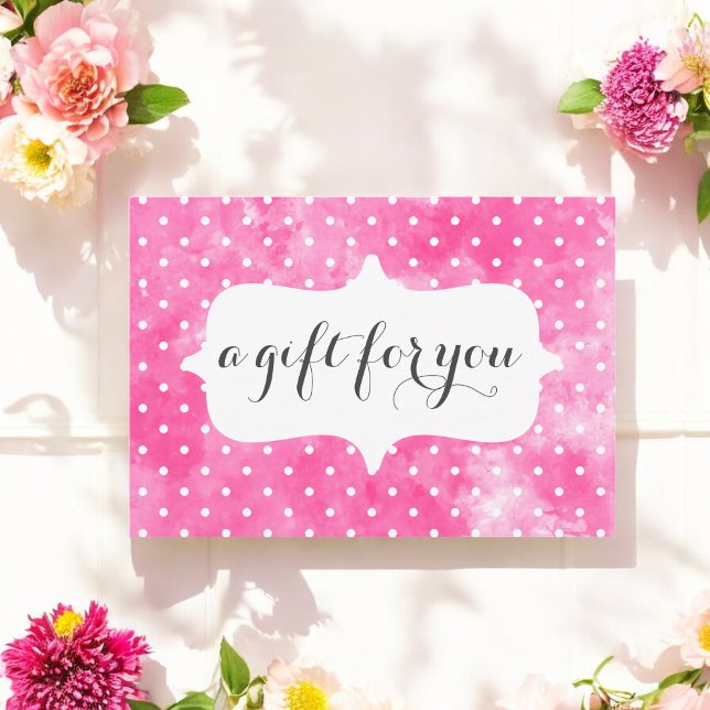 Carte Certificat cadeau Salon Rose Blanc (Créateur téléchargé)