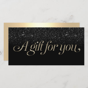 Carte Certificat cadeau Spa moderne Black & Gold Salon