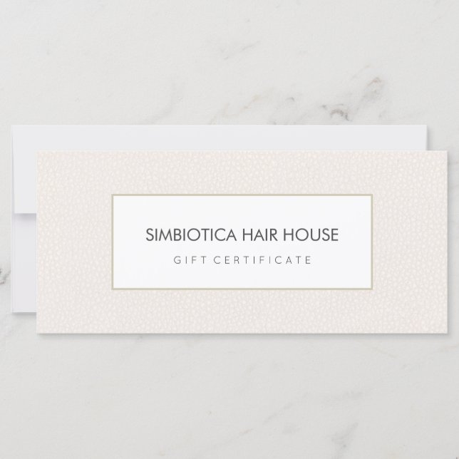 Carte Certificat cadeau Spa rose simple et moderne (Devant)