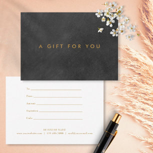Carte Certificat Cadeau Tableau Minimaliste