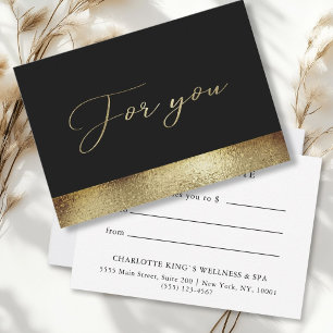 Carte CERTIFICAT DE CADEAU COMMERCIAL   Or moderne