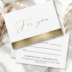 Carte CERTIFICAT DE CADEAU D'AFFAIRES Or Moderne
