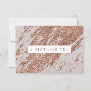Carte Certificat de Motif Gold Rose Abstrait