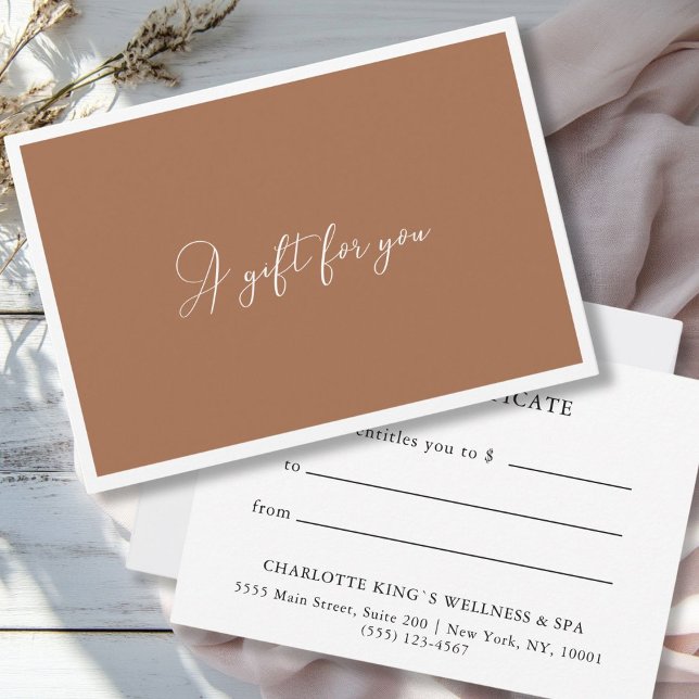 Carte CERTIFICAT D'ENTITÉ D'AFFAIRES| Brown moderne (BUSINESS ENTITY CERTIFICATE| Modern Brown)