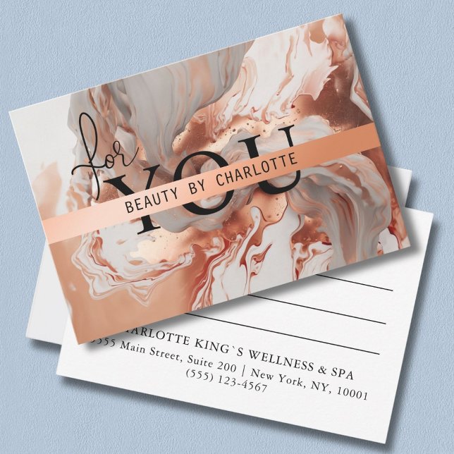 Carte CERTIFICAT D'ENTREPRISE | Pour vous | Marbre de cu (Custom BUSINESS CERTIFICATE | For You | Copper Marble)