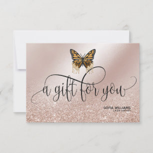 Carte Certificat Girly Modern Monarch Butterfly