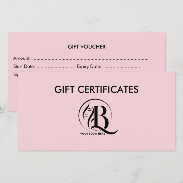 Carte Certificats Cadeaux d'Entreprise d'Artiste Maquill (Devant / Derrière)