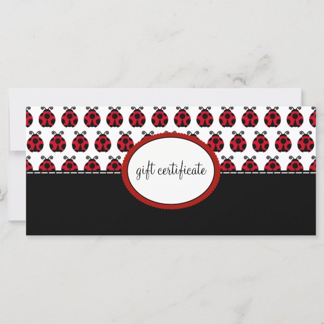 Carte Certificats cadeaux Ladybug Boutique Style (Devant)