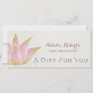 Carte Certificats-cadeaux pour Spa de Yoga Instructor Lo