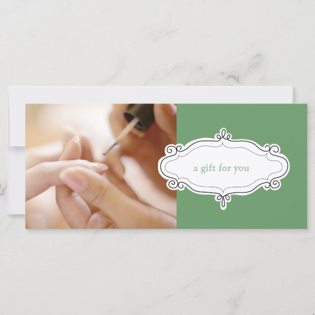 Carte Certificats-cadeaux Salon à ongles ou Studio (Devant)