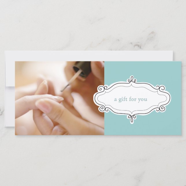 Carte Certificats-cadeaux Salon à ongles ou Studio (Devant)
