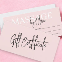 Certificats cadeaux Spas de massage rose vif