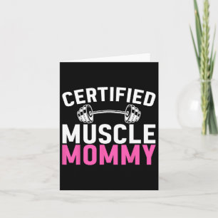 Carte Certifié Muscle Mommy Exercice de musculation Moth