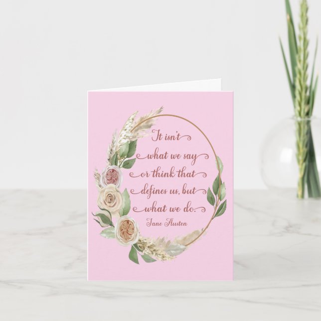 Carte C'est ce que nous faisons Jane Austen Citer la car (Devant)