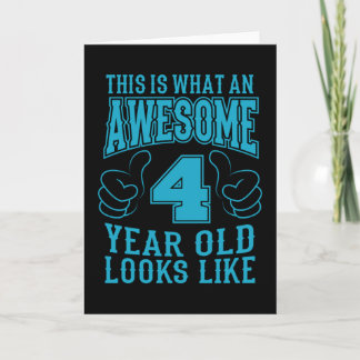 Carte C'EST CE QUI EST UN MAGNIFIQUE 4ème anniversaire d