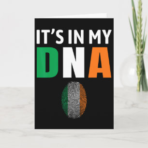 Carte C'est Dans Mon Adn Irlande Drapeau Irlandais Cadea