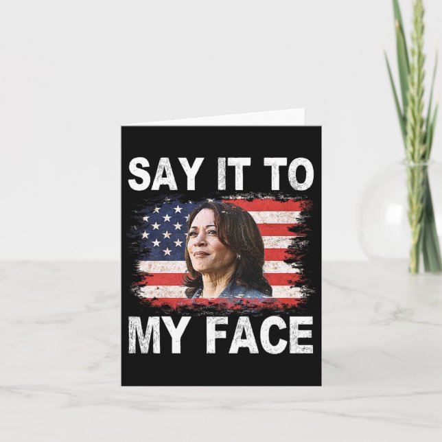 Carte C'Est Drôle Pour Moi, Kamala-harris S'Adresse À Tr (Devant)