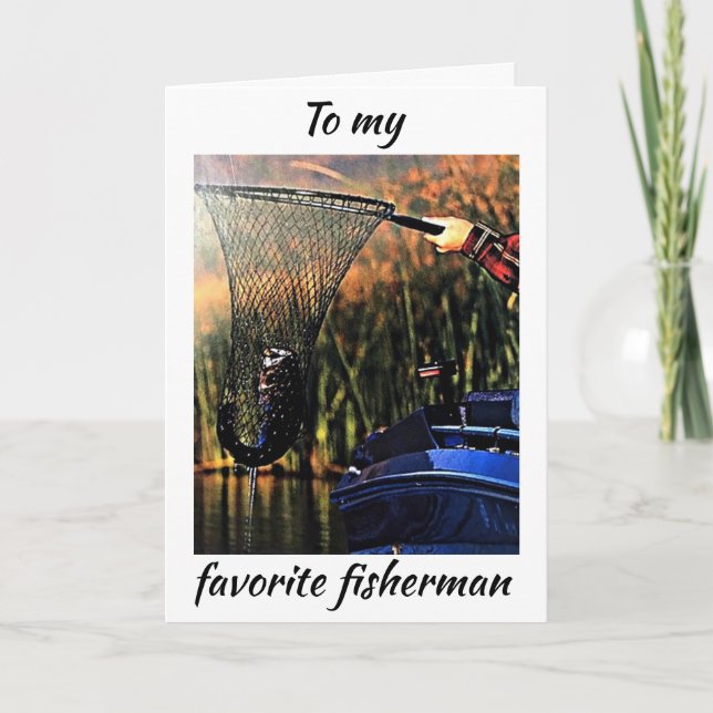 CARTE C'EST LA JOURNÉE DE VALENTINE *MON PÊCHEUR PRÉFÉRÉ (Devant)