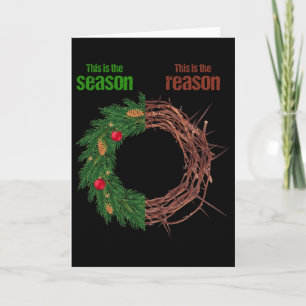 Carte C'est La Saison C'est La Raison De Noël Chrétien