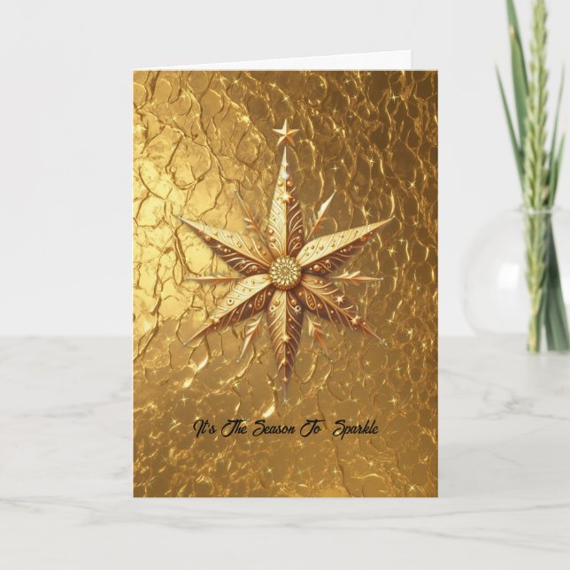 Carte C'est la saison des étincelles, étoile d'or (Devant)