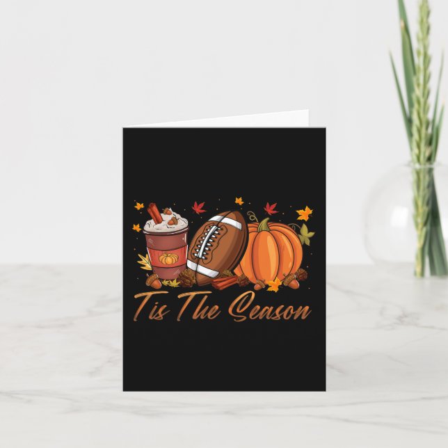 Carte C'Est La Saison Football Citrouille Spice Fall Tha (Devant)