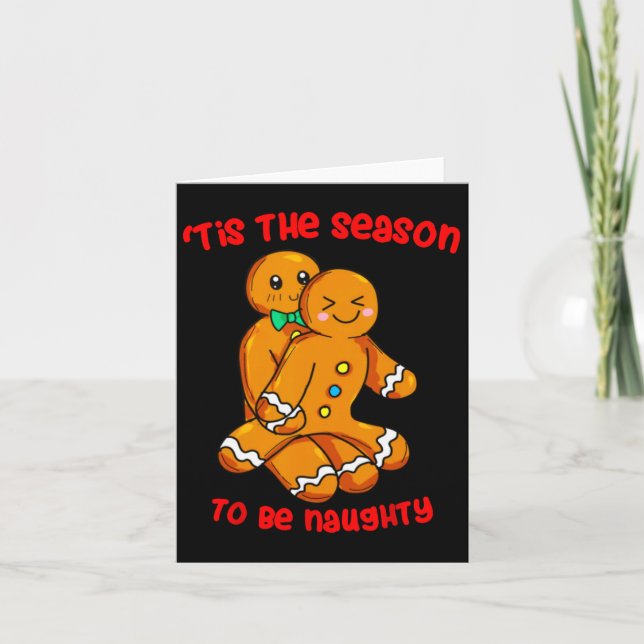 Carte C'Est La Saison Gingerbread Couple Naught (Devant)