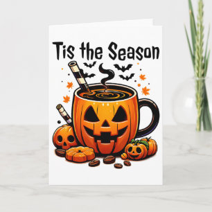 Carte C'est la saison Halloween café au potiron épicé de