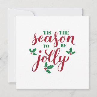 Carte C'est la saison pour être de la calligraphie joyeu