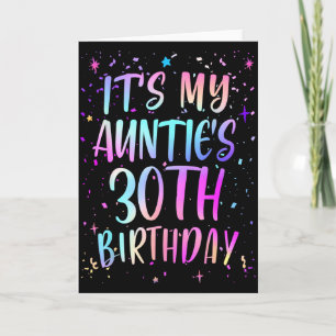 Carte C'est l'anniversaire de ma tante de 30 ans Coloré 