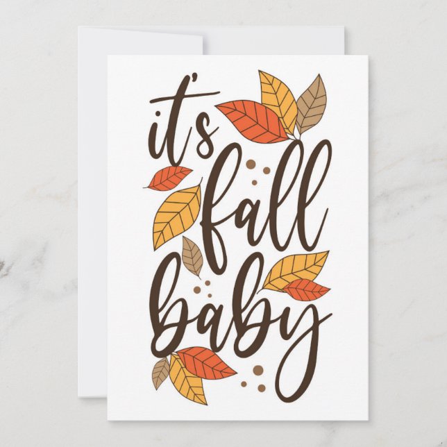 Carte C'est l'automne bébé (Devant)
