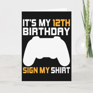 Carte C'est le signe de mon 12e anniversaire Ma chemise