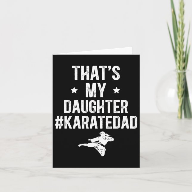 Carte C'est ma fille Karate Papa Karate Père (Devant)