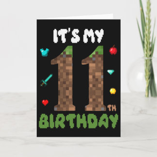 Carte C'est mon 11e anniversaire Drôle de 11 ans vidéast