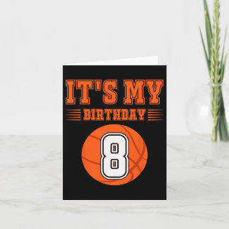 Carte C'est mon 8e anniversaire garçon 8 ans Bysketbyll 