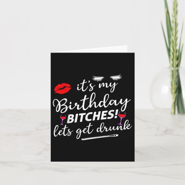 Carte C'Est Mon Anniversaire Es Laissons S'Épuiser (Devant)