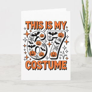 Carte C'est mon costume 67 6 7 Mème Gen Alpha Halloween
