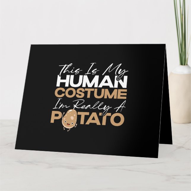 Carte C'Est Mon Costume Humain Je Suis Vraiment Une Pomm (Devant)